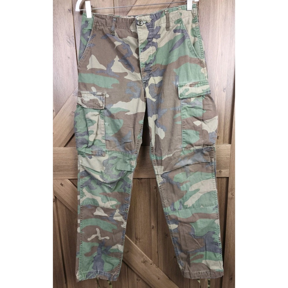 US Military Woodland Camo Cargo Pants Mens Small Ripstop BDU Trousers